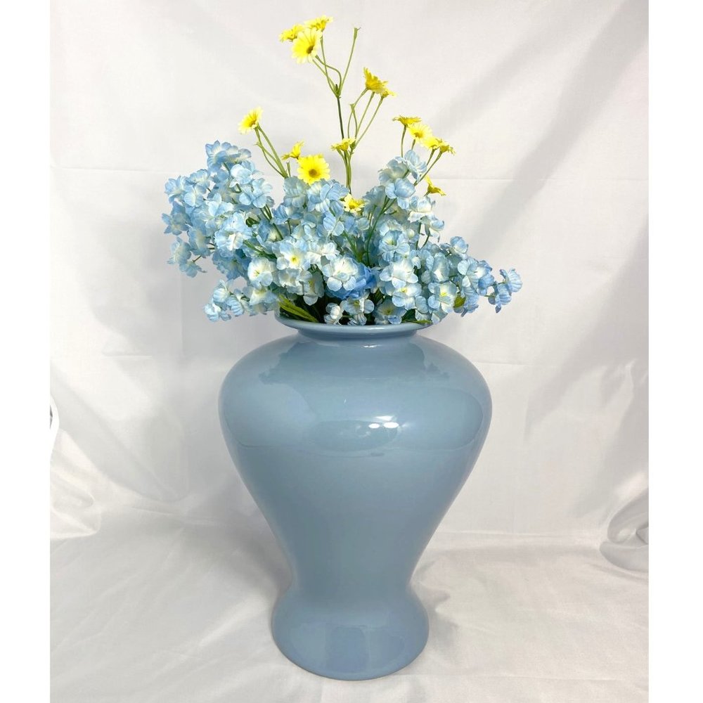 Haeger Blue Vase Vintage Pottery Powder Blue Decor